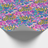 Preppy Cheetah Wrapping Paper Geschenkpapier (Ecke)