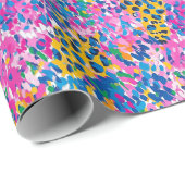 Preppy Cheetah Wrapping Paper Geschenkpapier (Rolleneckpunkt)