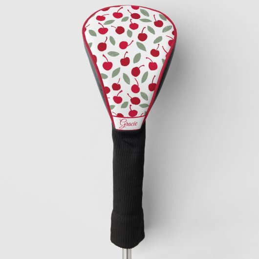 Preppy Cherry Fruit Pattern Golf Headcover (Vorderseite)