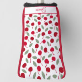 Preppy Cherry Fruit Pattern Golf Headcover (Rotieren 90)
