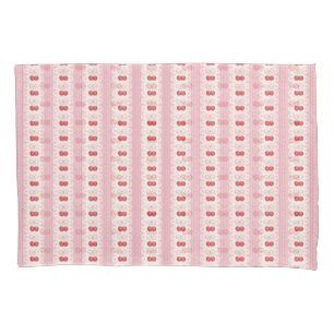 Preppy Cherry Stripes - Pink and Off White Kissenbezug