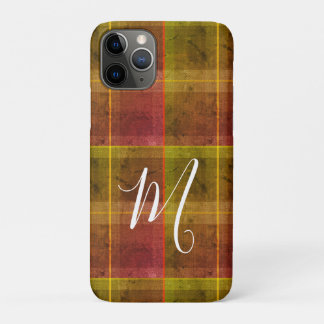 Preppy-chic anfänglicher Herbst-Orange-Tartan-Karo Case-Mate iPhone Hülle
