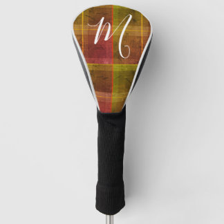 Preppy-chic anfänglicher Herbst-Orange-Tartan-Karo Golf Headcover