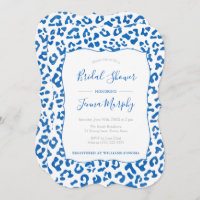 Preppy Chic Blue Leopard Print Brautparty