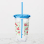 Preppy Chic Elegant rosa Flamingo Muster Acryltrinkbecher (Rechts)