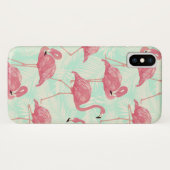 Preppy Chic Elegant rosa Flamingo Muster Case-Mate iPhone Hülle (Rückseite (Horizontal))