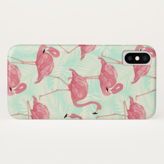 Preppy Chic Elegant rosa Flamingo Muster Case-Mate iPhone Hülle (Rückseite (Horizontal))