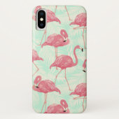 Preppy Chic Elegant rosa Flamingo Muster Case-Mate iPhone Hülle (Rückseite)