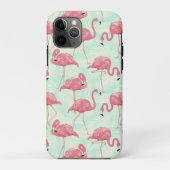 Preppy Chic Elegant rosa Flamingo Muster Case-Mate iPhone Hülle (Rückseite)