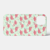 Preppy Chic Elegant rosa Flamingo Muster Case-Mate iPhone Hülle (Rückseite (Horizontal))