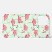 Preppy Chic Elegant rosa Flamingo Muster Case-Mate iPhone Hülle (Rückseite (Horizontal))