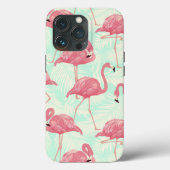 Preppy Chic Elegant rosa Flamingo Muster Case-Mate iPhone Hülle (Rückseite)