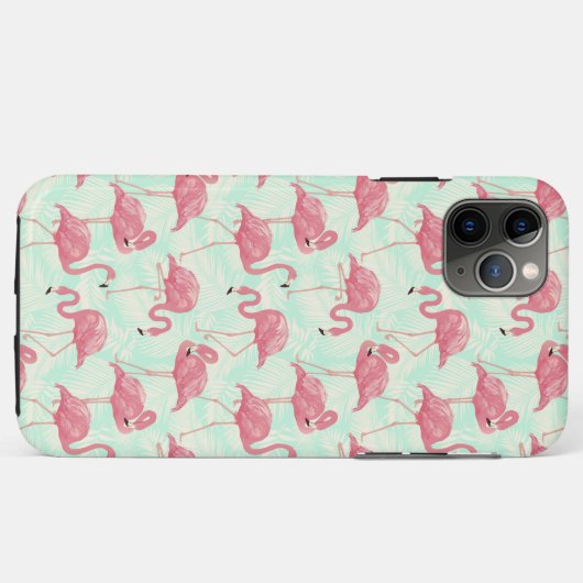Preppy Chic Elegant rosa Flamingo Muster Case-Mate iPhone Hülle (Rückseite (Horizontal))