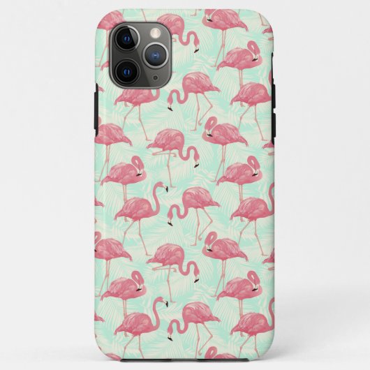 Preppy Chic Elegant rosa Flamingo Muster Case-Mate iPhone Hülle (Rückseite)