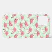 Preppy Chic Elegant rosa Flamingo Muster Case-Mate iPhone Hülle (Rückseite (Horizontal))