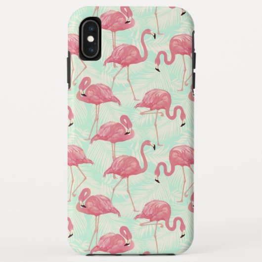 Preppy Chic Elegant rosa Flamingo Muster Case-Mate iPhone Hülle (Rückseite)