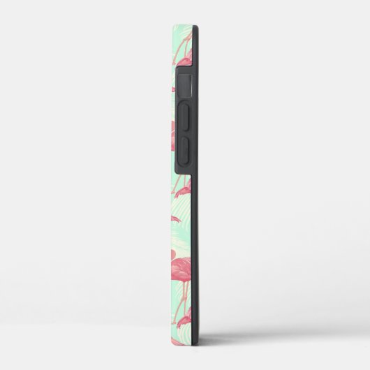 Preppy Chic Elegant rosa Flamingo Muster Case-Mate iPhone Hülle (Rückseite / Links)