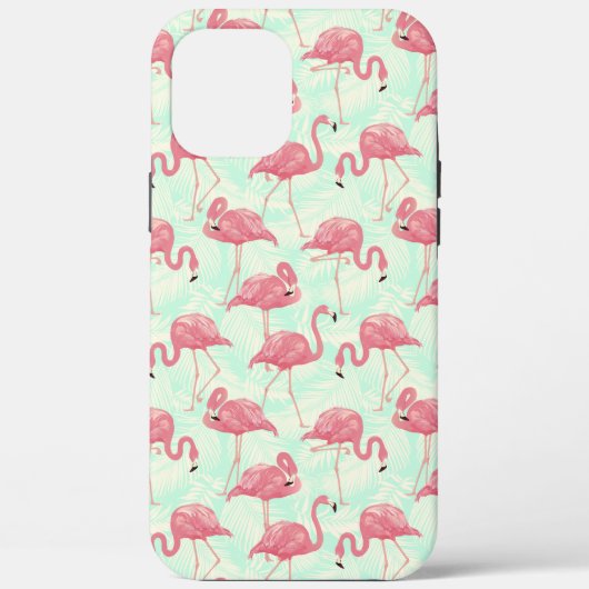 Preppy Chic Elegant rosa Flamingo Muster Case-Mate iPhone Hülle (Rückseite)