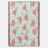 Preppy Chic Elegant rosa Flamingo Muster Decke (Vorderseite Vertikal)