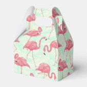 Preppy Chic Elegant rosa Flamingo Muster Geschenkschachtel (Rückseite)