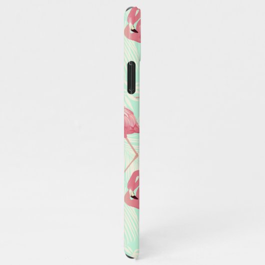 Preppy Chic Elegant rosa Flamingo Muster iPhone Hülle (Rechte Seite)