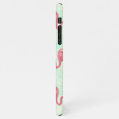 Preppy Chic Elegant rosa Flamingo Muster iPhone Hülle (Linke Seite)