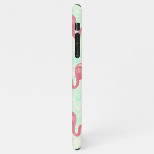 Preppy Chic Elegant rosa Flamingo Muster iPhone Hülle (Linke Seite)