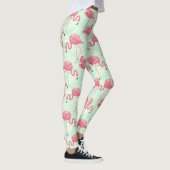 Preppy Chic Elegant rosa Flamingo Muster Leggings (Rechts)
