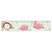 Preppy Chic Elegant rosa Flamingo Muster Namensplakette (Vorderseite)