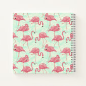 Preppy Chic Elegant rosa Flamingo Muster Notizblock (Rückseite)