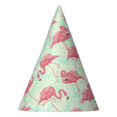 Preppy Chic Elegant rosa Flamingo Muster Partyhütchen (Links)