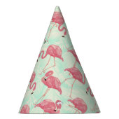 Preppy Chic Elegant rosa Flamingo Muster Partyhütchen (Rechts)