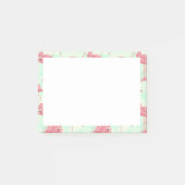 Preppy Chic Elegant rosa Flamingo Muster Post-it Klebezettel (Vorderseite)