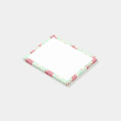 Preppy Chic Elegant rosa Flamingo Muster Post-it Klebezettel (angewinkelt)