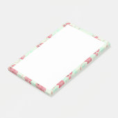 Preppy Chic Elegant rosa Flamingo Muster Post-it Klebezettel (angewinkelt)