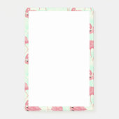 Preppy Chic Elegant rosa Flamingo Muster Post-it Klebezettel (Vorderseite)