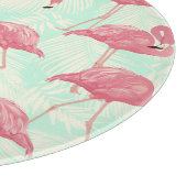 Preppy Chic Elegant rosa Flamingo Muster Schneidebrett (Ecke)
