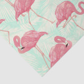 Preppy Chic Elegant rosa Flamingo Muster Seidenpapier (Detail)