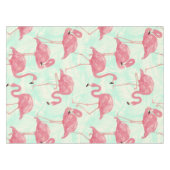 Preppy Chic Elegant rosa Flamingo Muster Tischdecke (Vorderseite (Horizontal))