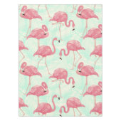 Preppy Chic Elegant rosa Flamingo Muster Tischdecke (Vorderseite)