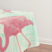 Preppy Chic Elegant rosa Flamingo Muster Tischdecke (Beispiel)