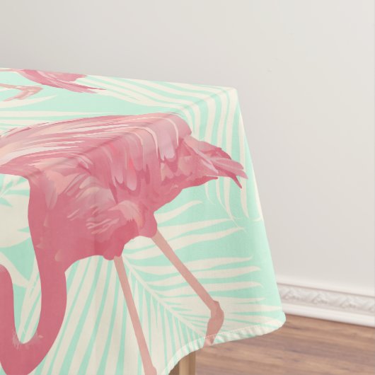 Preppy Chic Elegant rosa Flamingo Muster Tischdecke (Beispiel)