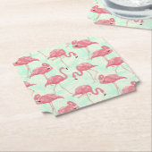 Preppy Chic Elegant rosa Flamingo Muster Untersetzer (angewinkelt)