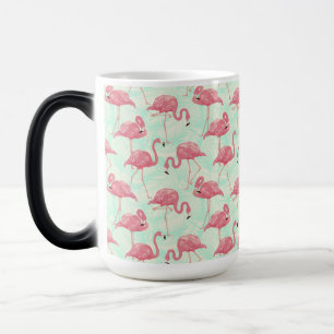 Preppy Chic Elegant rosa Flamingo Muster Verwandlungstasse