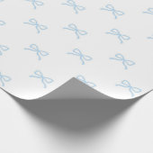 Preppy Chic Hellblaue Schleifenmuster Frühling So Geschenkpapier (Ecke)