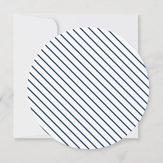 Preppy Chic Nauavy Probe Dinner Einladung (Rückseite)