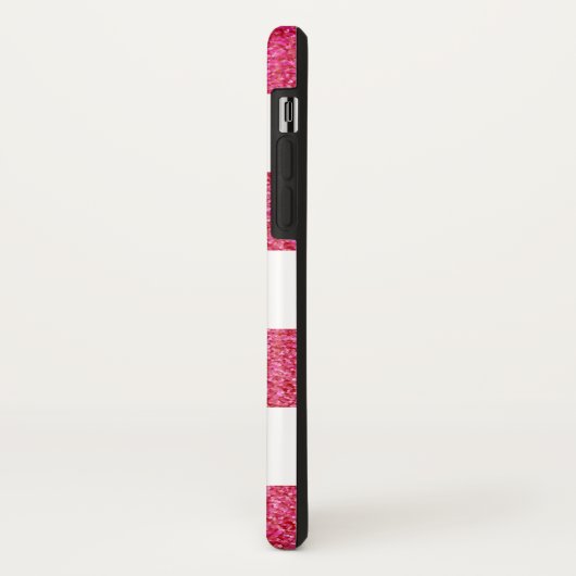 Preppy chic PINK GLITZER personalisiert gestrichen Case-Mate iPhone Hülle (Hinten/Links)