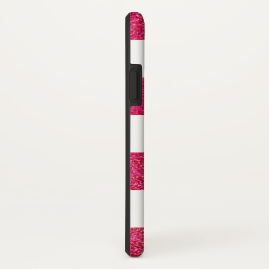 Preppy chic PINK GLITZER personalisiert gestrichen Case-Mate iPhone Hülle (Hinten/Rechts)