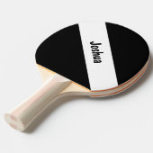 Preppy Chic - Weiß und Schwarz Personalisiert Tischtennis Schläger (Vorderseite)