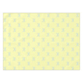 Preppy Chic Yellow & Blue Bow Pattern Spring  Tischdecke (Vorderseite (Horizontal))